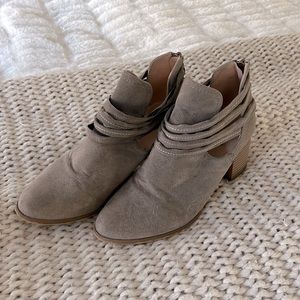 Gray booties by AMS size 8 used but still adorable